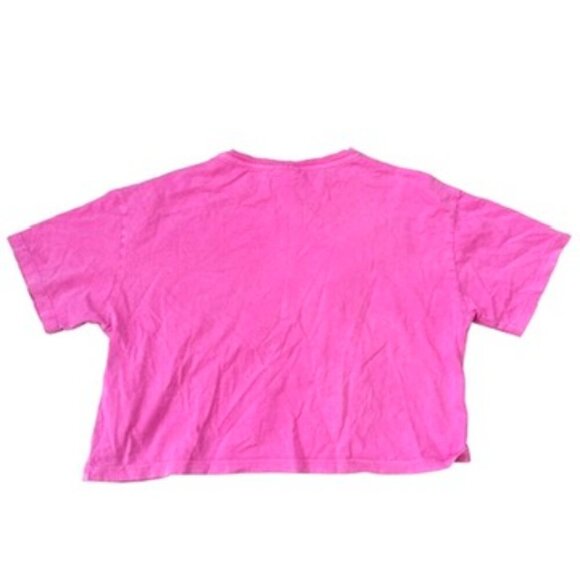 Zara Girls "Care to Enjoy" Graphic Crop Tee - Size 8 - Picture 3 of 3